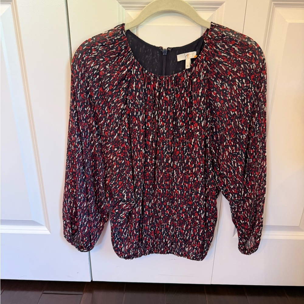 JOIE Briseis Silk Top Blouse Multicolor Sz XS